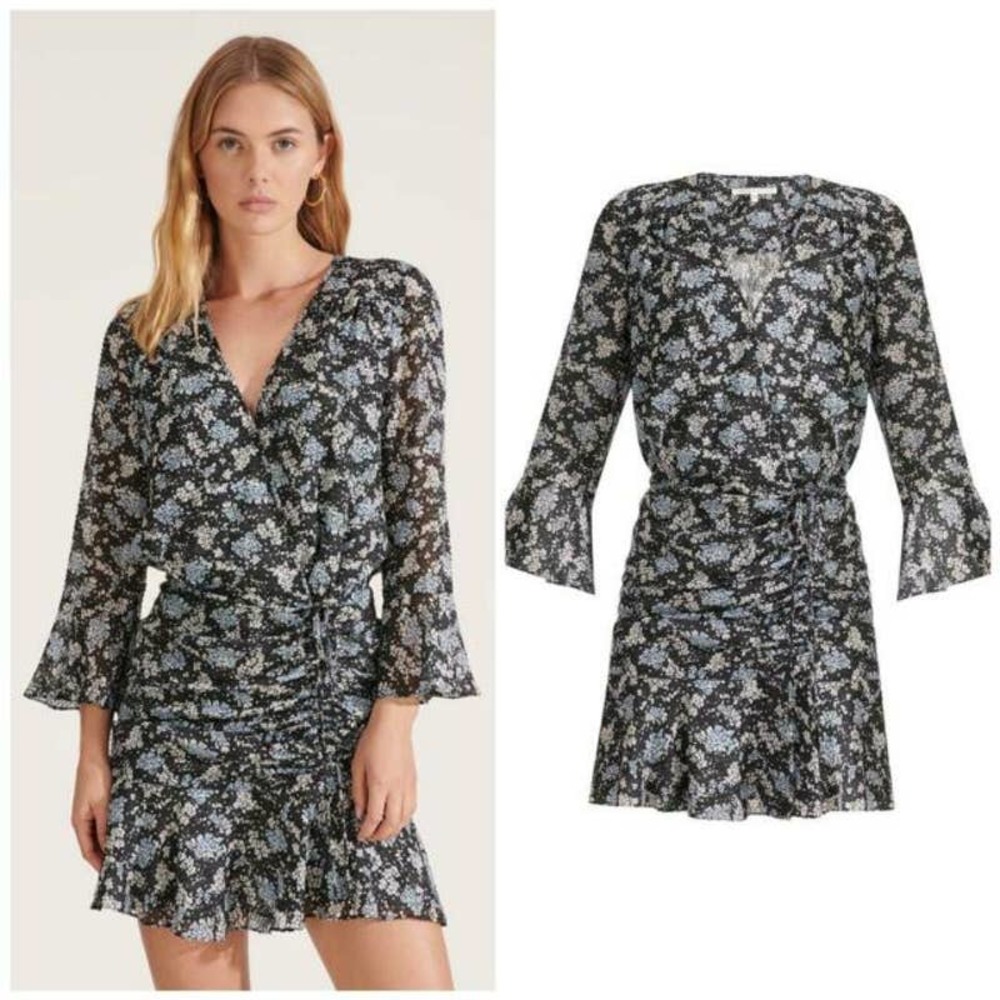 Veronica Beard Sean Floral Silk Mini Dress